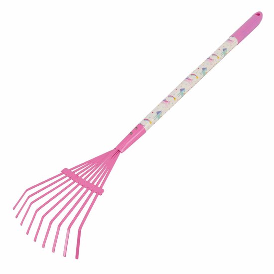 Greenmill GR0146A Serie - Kinder Miotłograbie - Metaal - 75cm - Roze