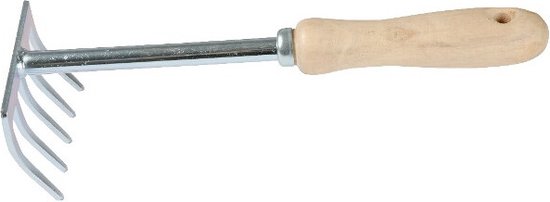 Greenmill GR0177 - Tuingereedschapset - Metalen Harkje - Houten Handvat