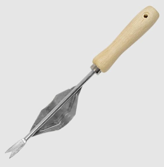 Greenmill GR0179 Serie - Stalen Onkruidverwijderaar met Ondersteuning - Ergonomische Houten Handgreep van Merkloos	