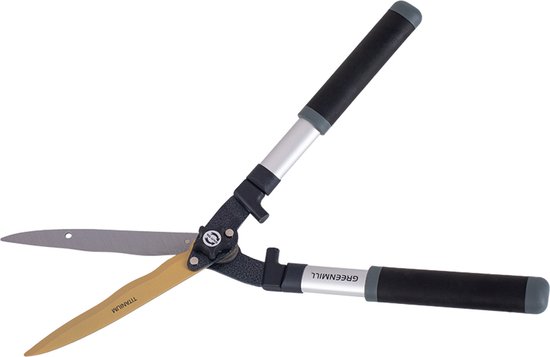 Greenmill - Heggenschaar - gegolfd blad - gehard staal, 23 cm, UP0085T van Greenmill