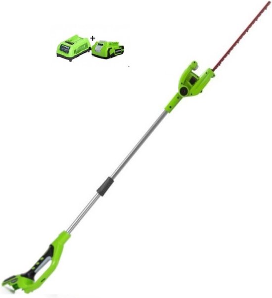 GREENWORKS 24V 2.0Ah accu heggenschaar longreach van Greenworks