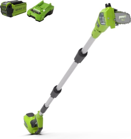 GREENWORKS 40 VOLT ACCU TAKKENZAAG INCL 2.0Ah ACCU EN OPLADER van Greenworks