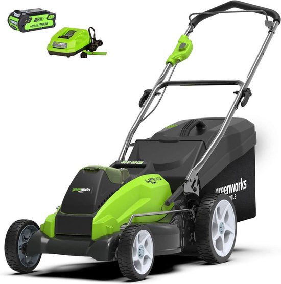 Greenworks Accu Grasmaaier 40 Volt 41 CM Met sterke 2.0 Ah Accu En Lader! van Greenworks