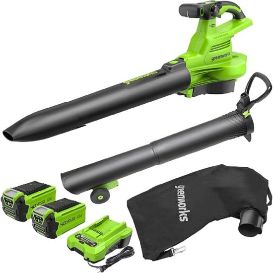 Greenworks Bladblazer/ zuiger 40 volt met 2x2.0Ah accu en lader van Greenworks