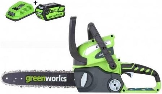 Greenworks G40CS30K4 Draadloze kettingzaag met 4Ah accu en lader | G-max 40 Volt | 30cm