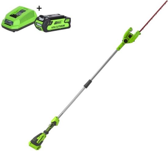 Greenworks G40PHAK2, 40 Volt accu heggenschaar langbereik , incl. 2-AH Accu & Lader van Greenworks