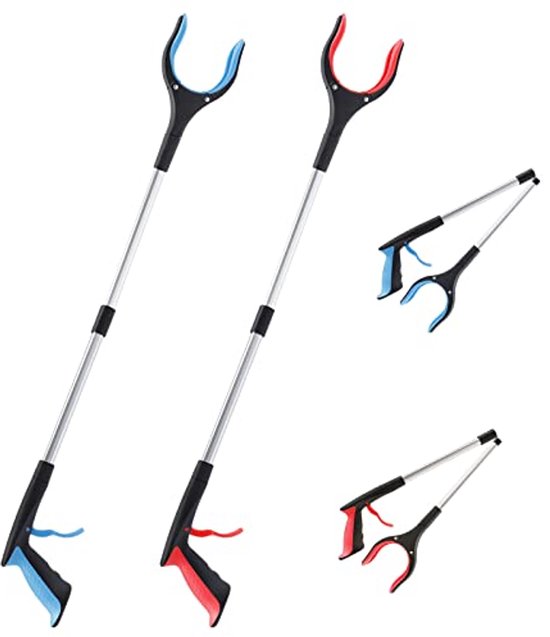 Grijptang voor senioren met magneetpunten en draaibare kop - 83 cm met ergonomische handgreep