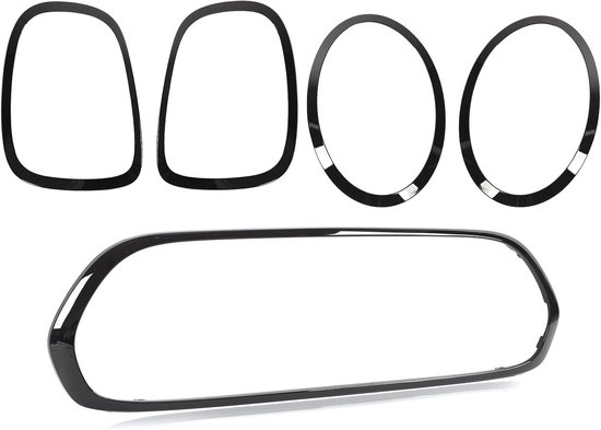 Grille Surround Cover Trims Replacement For Mini F55 F56 F57 One Cooper S Jcw 2014+ 5pcs Gloss Black Headlight Taillight For Mini F55 F56 F57 van Merkloos	