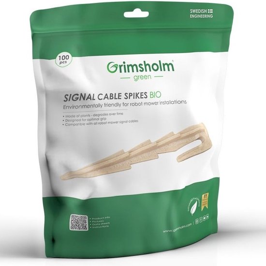 Grimsholm, Biologische Draadkrammen / Signaalkabelpennen, 100 stuks van Grimsholm