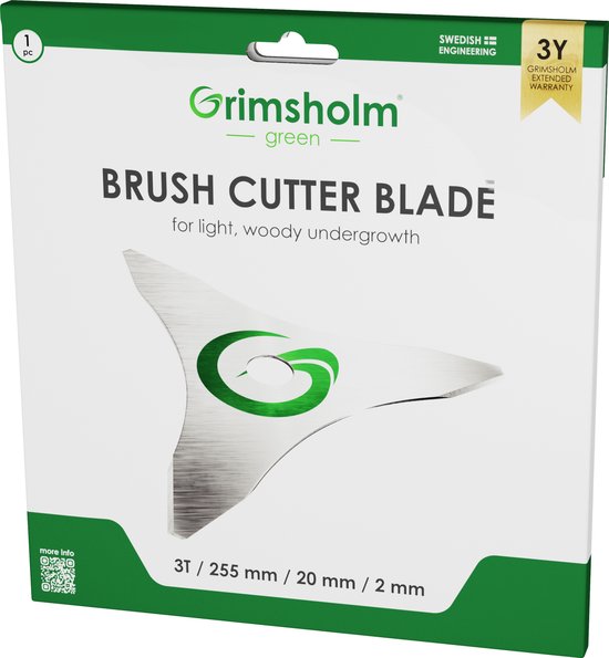 Grimsholm - bosmaaiermes - 3 tanden - gatdiameter 20mm