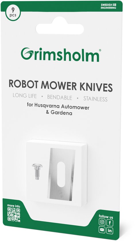 Grimsholm - Messen voor Husqvarna, Gardena, McCulloch Robotmaaiers - Automower - 9 stuks van Merkloos	