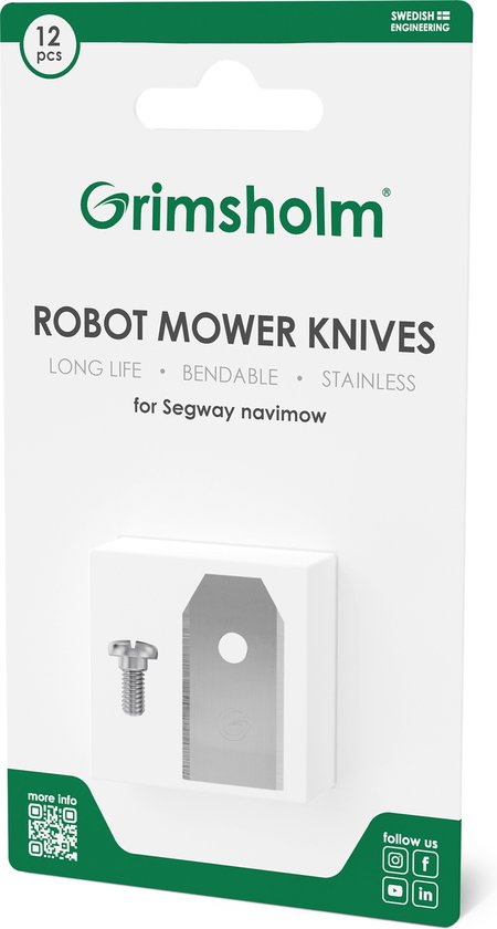 Grimsholm - Robotmaaiermes - 12 stuks - voor Segway Navimow van Merkloos	