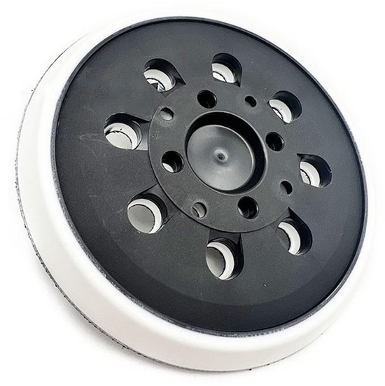 Grinding Wheel 125 mm - Bosch - 125 mm Sanding Plate met Haak en Lus - Compatibel met Bosch PEX 300 AE/PEX 400 AE Random Orbital Sander van Merkloos	