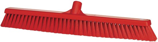 Grof-fijne reinigingsborstel sweep vloer - polyester - rood - Vikan 3199 van Vikan