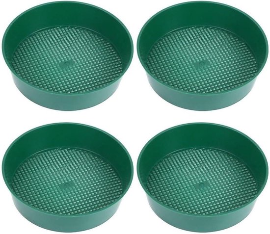 Grond Zeef Set - Bodemschraper Compostzeef - Bodem Voorbereiden - 4 Delige Set - 22 x 22 x 4 cm