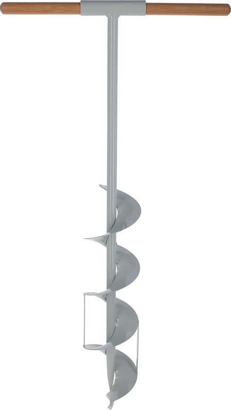 Grondboor 15 cm diameter, handige hulp bij het boren van gaten voor hekpalen van Merkloos	