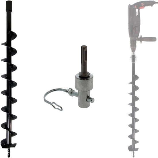 Grondboor 80 mm met SDS-plus adapter voor Hamerboormachine van Merkloos	
