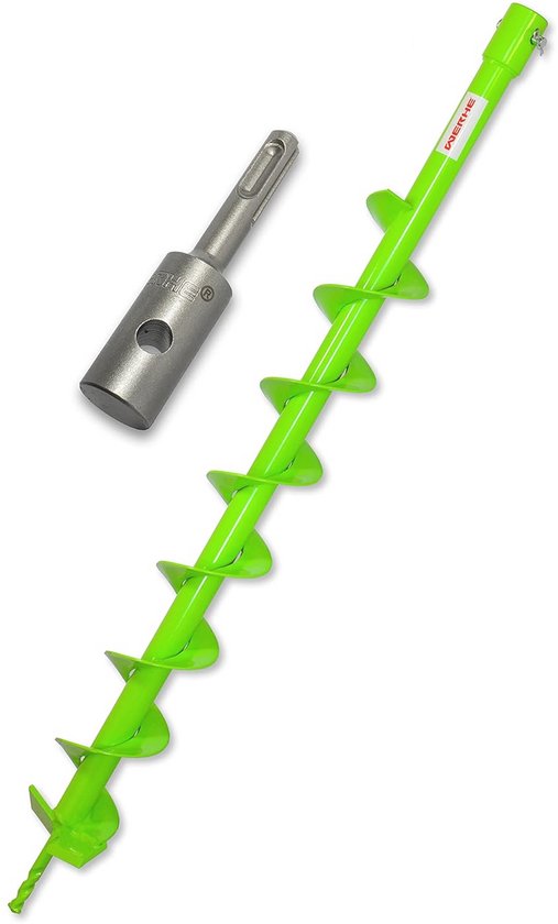 Grondboor 80 mm met SDS-Plus opname voor paalboren van Merkloos	