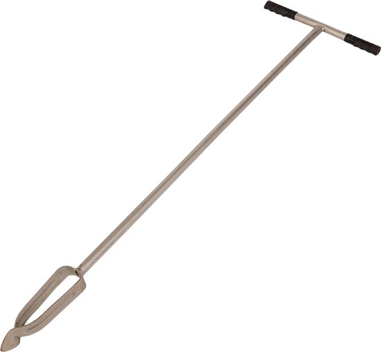 Grondboor Ø10 cm 123 cm metaal verzinkt met rubberen handvatten van Merkloos	