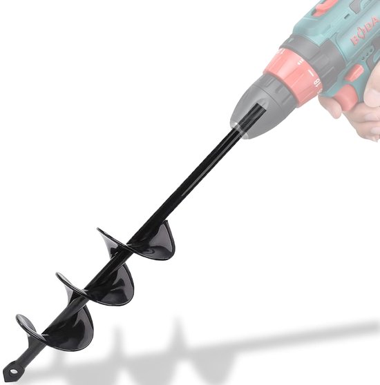 Grondboor - Plantenboor Tuinboor - Gaten Boren - Solide Schacht - 45 x 5 cm - Zwart van Merkloos	