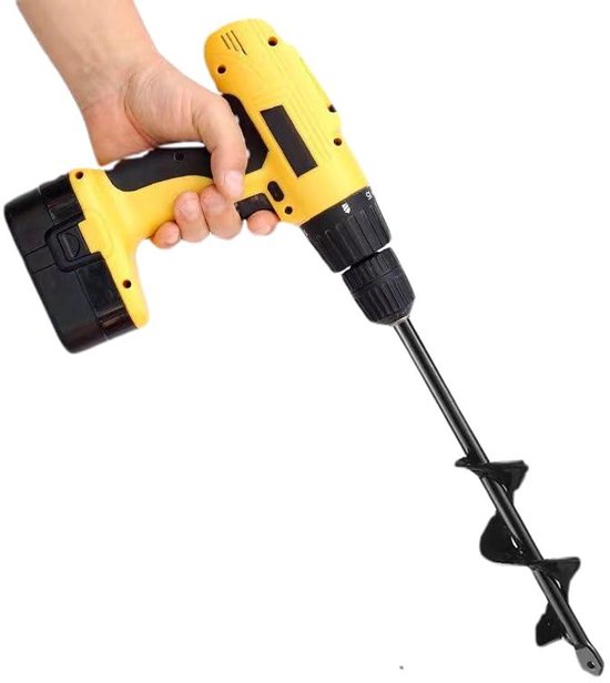 Grondboor set voor accuboormachine - 4-delige spiraalboren voor zware grond - ideaal voor planten en tuinieren van Merkloos	