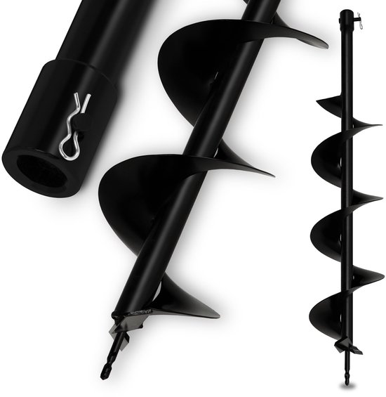 Grondboor Tuinboor 150mm - Staal, 800mm Lengte, Roestvrij, Voor Afrasteringspalen en Beplanting