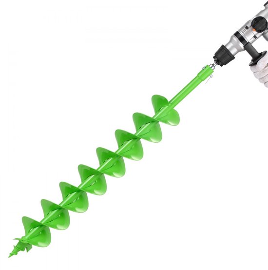 Grondboor - Tuinboor/Paalboor - Ø 100 x 790 mm - Opname Ø 20 mm - Voor Plantgaten en Palen - Geschikt voor Boormachine