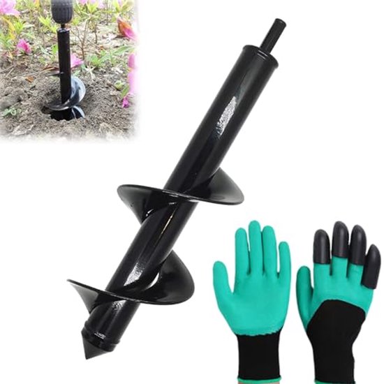 Grondboor voor Boormachine - Plantenboor 8 x 30 cm - Tuingereedschap