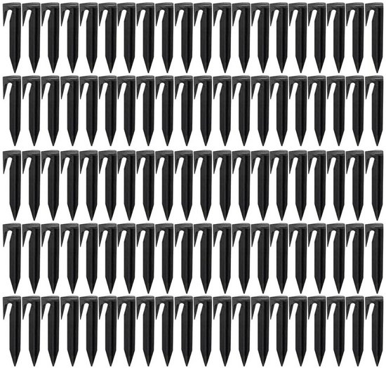 Grondhaken - Grondpennen - Grondpennenset - voor robotmaaier grenslijnen - voor het bevestigen van grenslijnen - 100 stuks van Merkloos	