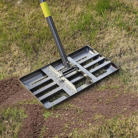 Grondniveauer met lange steel - Houtbewerkingstool voor het egaliseren van gazon
