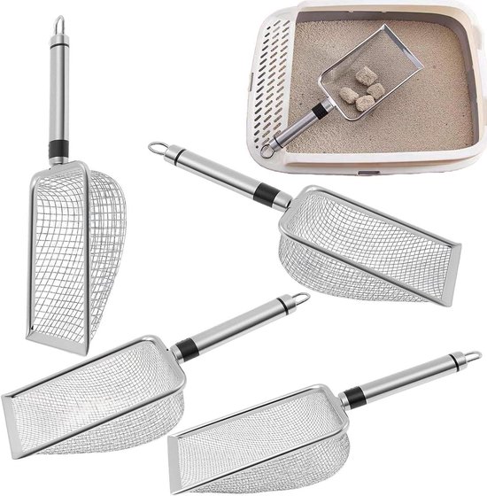 Grondzeef Set - Zeefschep Tuin - Aarde Sorteren - Vervormingsbestendig - 29x12x8 cm - Zilver