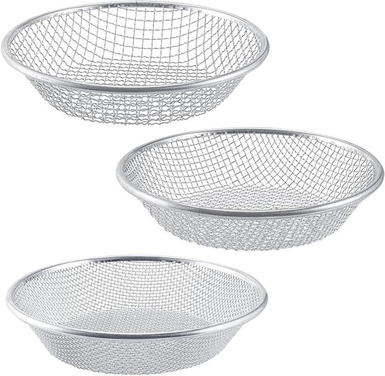 Grondzeef Tuinieren - Compostzeef Zeefset - Bodem Verbeteren - Roestbestendig RVS - 30 cm Diameter - Zilver