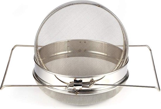 Grote duurzame imkeruitrusting - zeef met dubbele laag roestvrij staal - set fijne honingfilters . van Apimaye