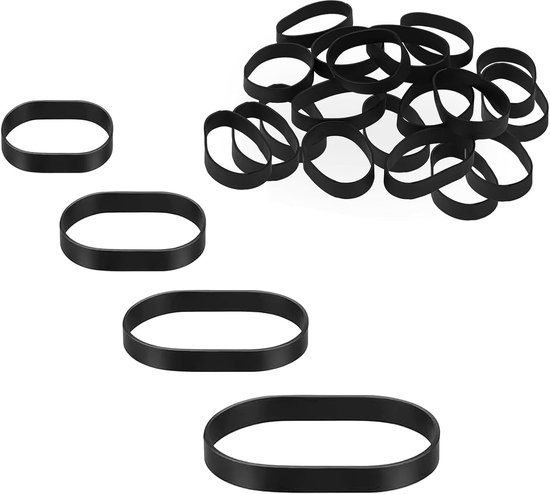 Grote Elastische Band - 80 Stuks Natuurlijke Sterke Geldband - Brede Rubberband voor Industrieel Kantoor en School van Merkloos	
