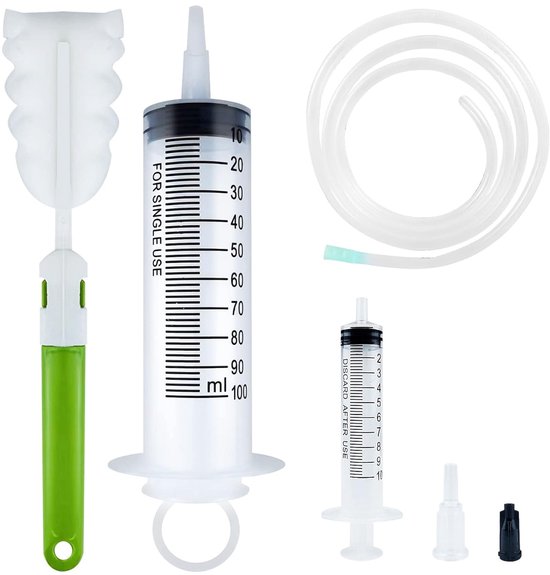 Grote herbruikbare spuit van 100ml/200ml/300ml/500ml voor vloeistofdosering, ideaal voor laboratoria, tuinirrigatie en industriële toepassingen