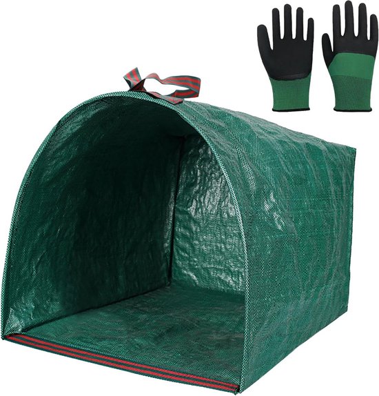 Grote Tuinafvalzak 150 Liter Opvouwbaar - Inclusief Tuinhandschoenen