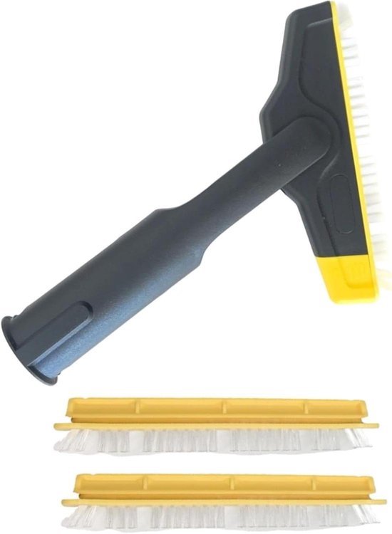 Grote voegenborstel - Vervangende borstels - Hygiënisch reinigen - Flexibele verbinding - 3 stuks - Zwart