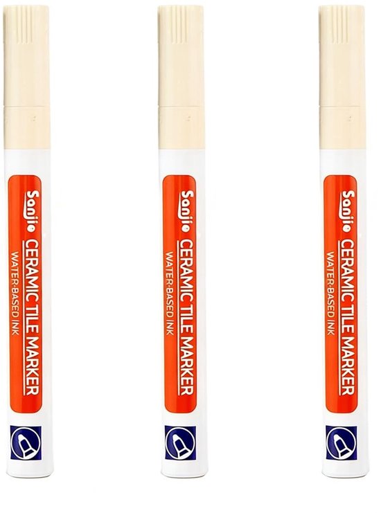 Grout Marker voor Tegels, Muren en Vloeren - 3 Stuks in Beige voor Perfecte Afwerking