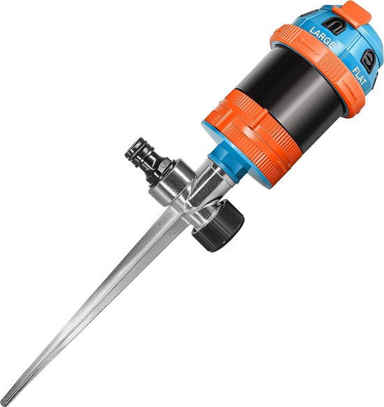 GRÜNTEK Multifunctionele cirkelsproeier, 6-voudig, met metalen spike, irrigatieradius 12,5 m, voor oppervlakken tot 491 m2, meerdere sproeiers combineerbaar van GRÜNTEK