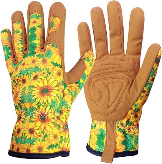 Gsedaox- Tuinhandschoenen- Werkhandschoenen Dames- Tuin-DIY-Duurzaam en ademend leer -Maat M van Gsedaox