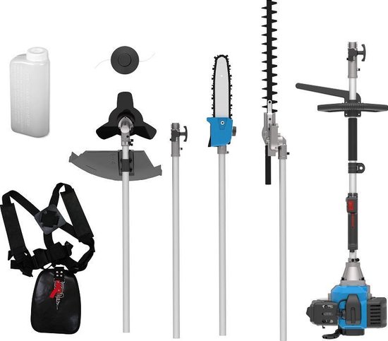 Güde 4-in-1 Bosmaaier / Grastrimmer / Heggenschaar / Kettingzaag / Boomzaag - 50.8 cc 2-takt van Güde