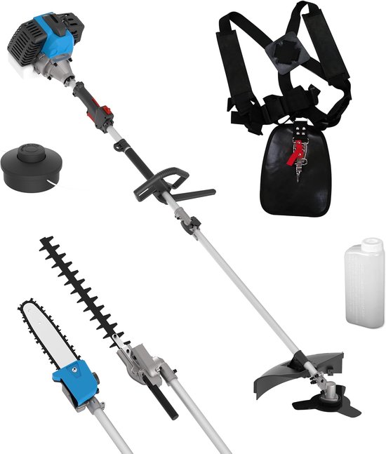 Güde 4-in-1 Bosmaaier / Grastrimmer / Heggenschaar / Kettingzaag / Boomzaag - 50.8 cc 2-takt