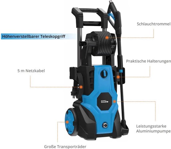Güde Hogedrukreiniger GHD 2100-165 - Inclusief accessoires van Merkloos	