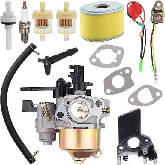 GX160 carburateurset geschikt voor Honda GX200 GX168 GX140 GX120 5,5 pk 6,5 pk motor WP30X waterpomp hogedrukreiniger carburateur, met montagepakkingen van Merkloos	