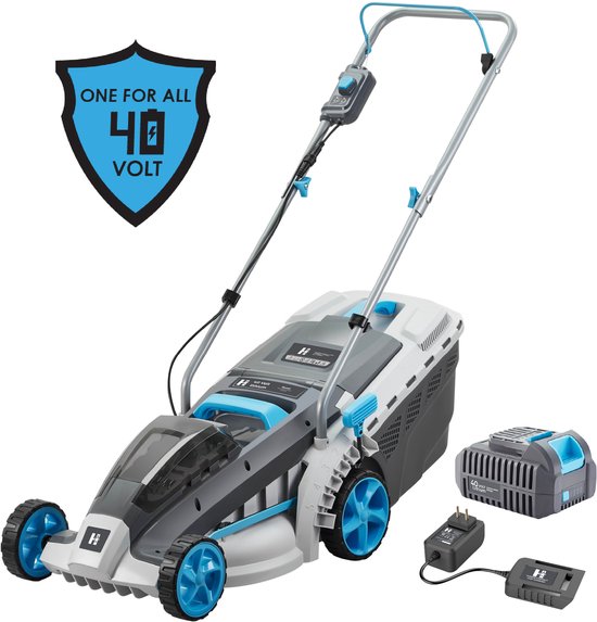 H-Ster accu grasmaaier Ruud 40V - snijbreedte 370mm - snijhoogte 25-75mm - met 40V 4Ah accu en snellader