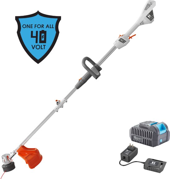 H-Ster Kantenmaaier Riek 40V - Grastrimmer - Eco en krachtige modus - met 40V 4Ah accu en snellader