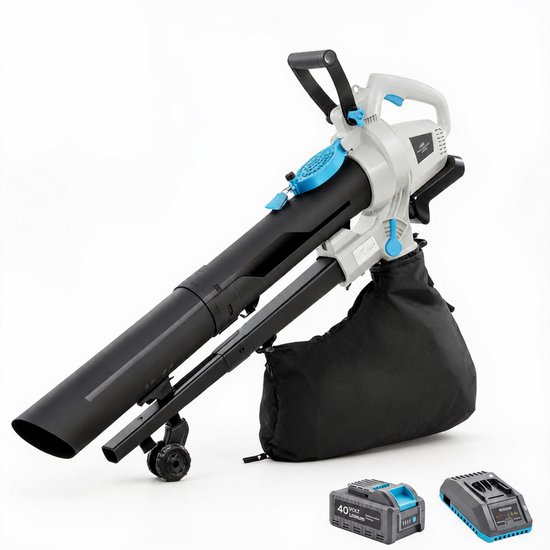 H-Ster Leo 40V Accu Bladblazer 3-in-1 – Bladblazer & Bladzuiger met versnipperen– 264 m³/h – 187 km/h – incl. Accu & Lader