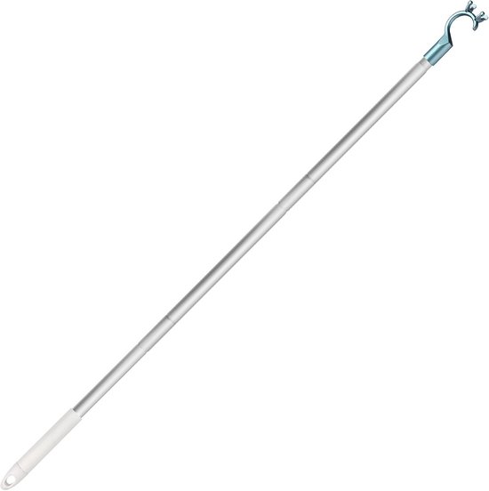 Haak voor zolderluik - Uitschuifbare stok - Dakramen openen - Lichtgewicht aluminium - 96 cm lengte - Zilver