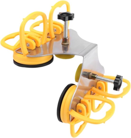 Haakse steenvoegmachine - Aanrechtblad klem - Voegen plaatsen - Zuignappen voor stabiliteit - Vier zuignappen - Geel van Merkloos	