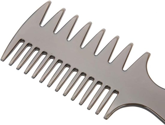 Haarkam, Heren Kappersgereedschap Brede Tanden Vork Kam Haar Rechttrekken Curling Olie Haar Styling Kam (NO.3 kam)